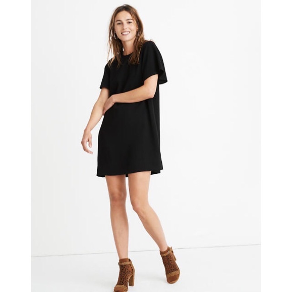 Madewell Crepe Flutter Sleeve Mini Dress